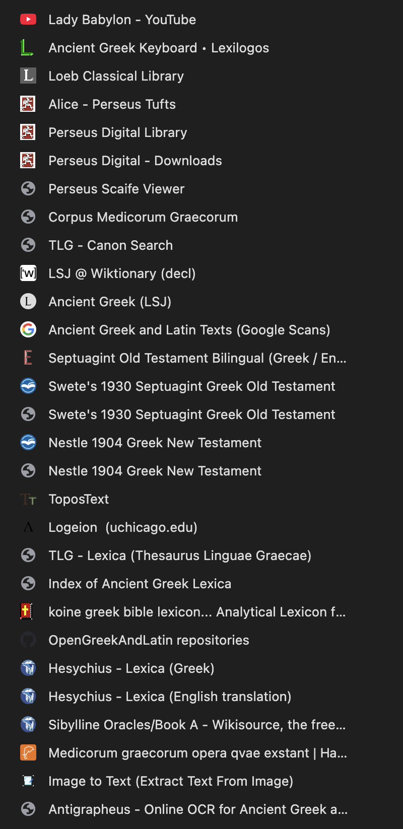 Bookmarks - Desktop Browser
