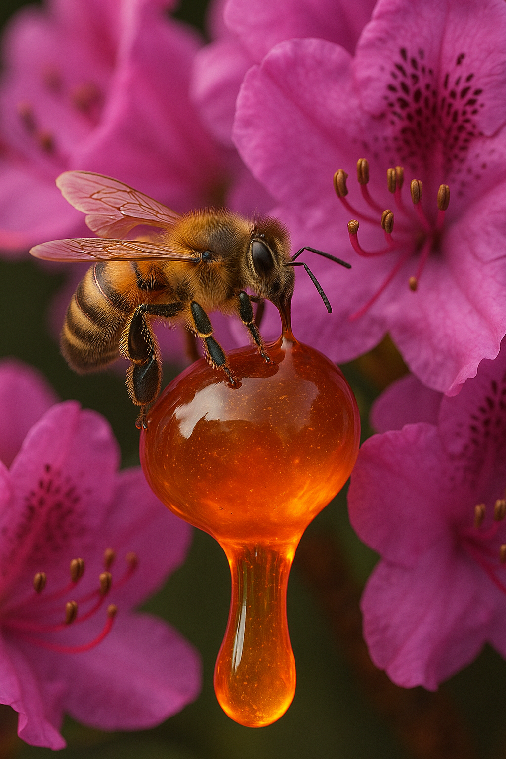 mad honey, giant bee, rhododendron flower nectar