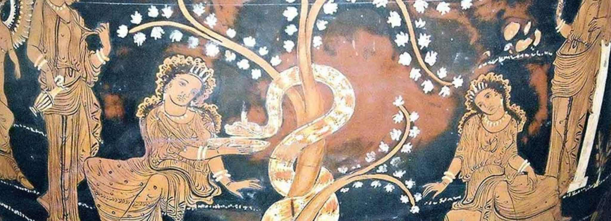 snake head against a vessel