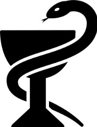 Pharmacy logo featuring the Bowl of Hygieia