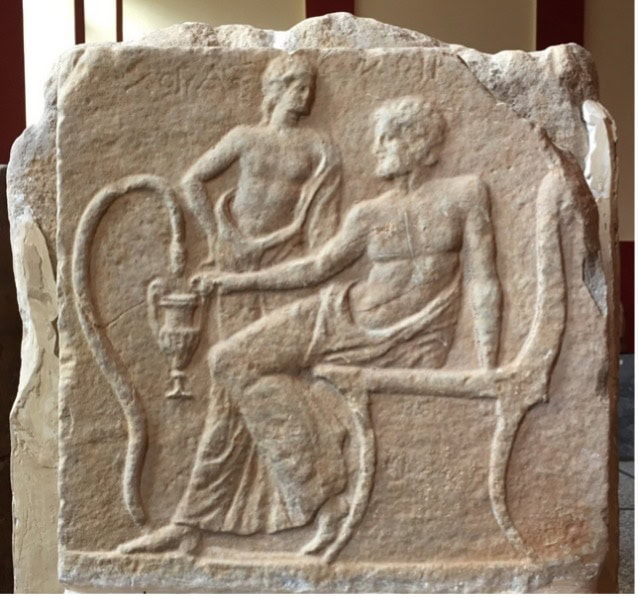 Laconian stone hero relief